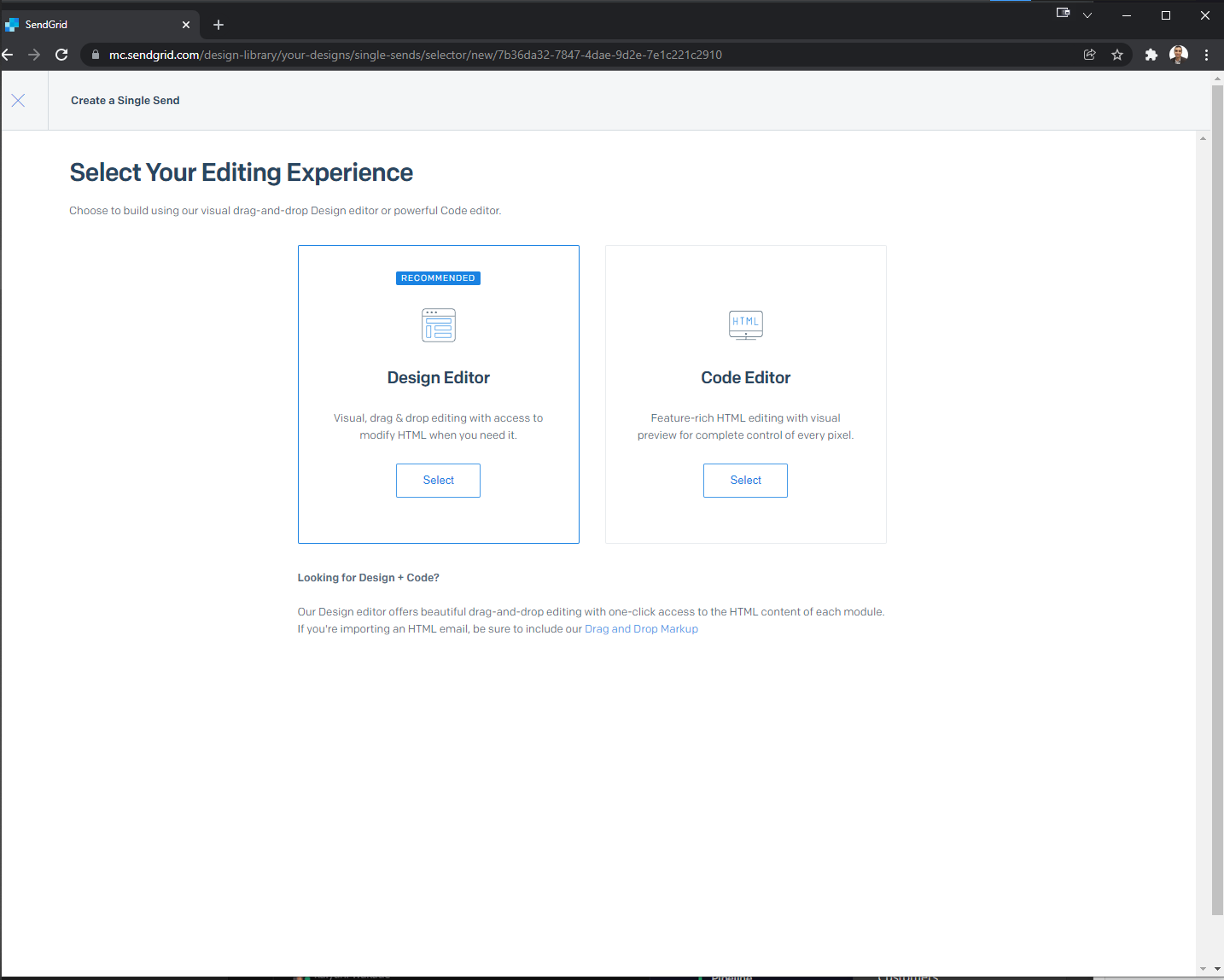 When done filling out the required fields in Sendgrid, you are ready to head to FynCom dashboard to send
